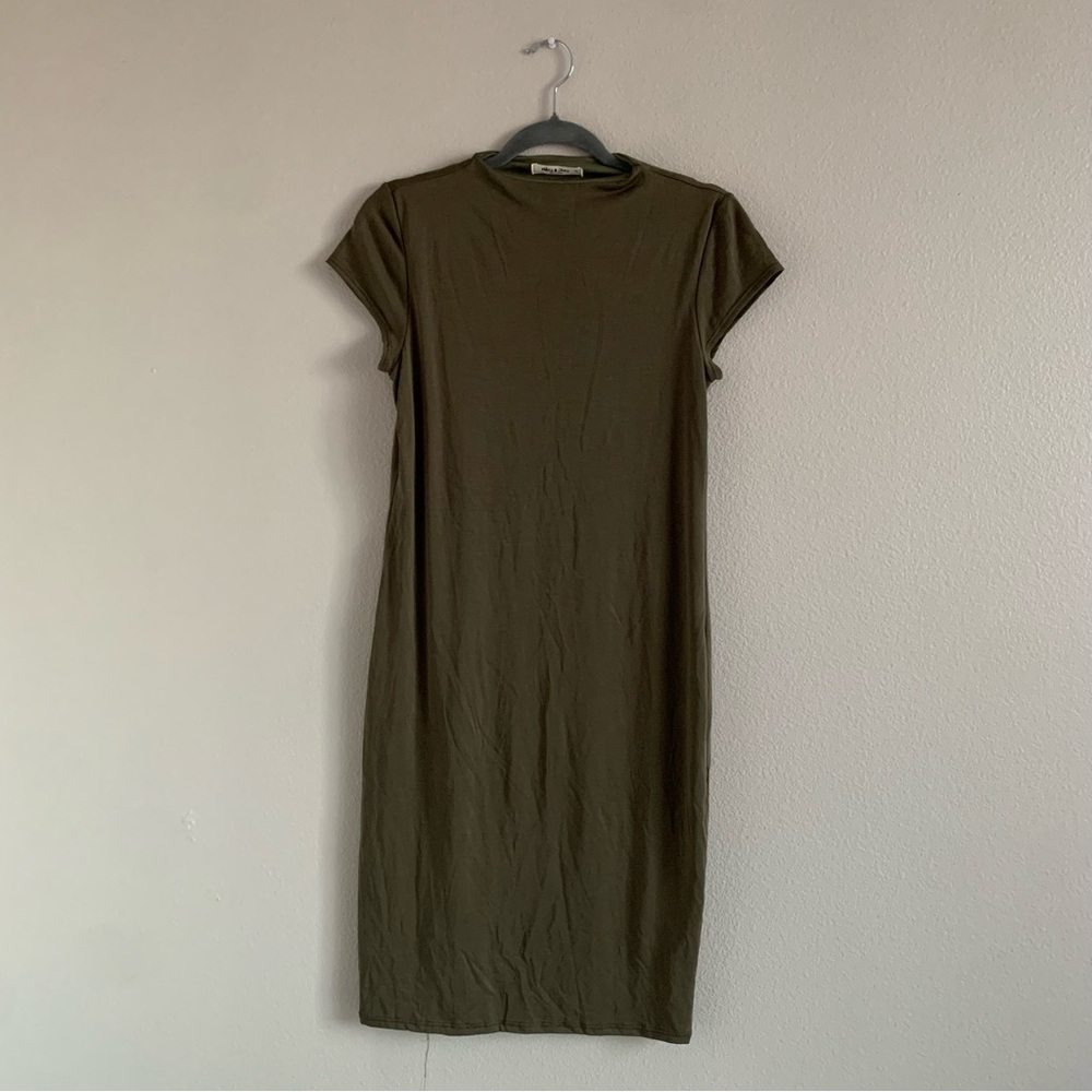 Green Sheath Midi Dress
